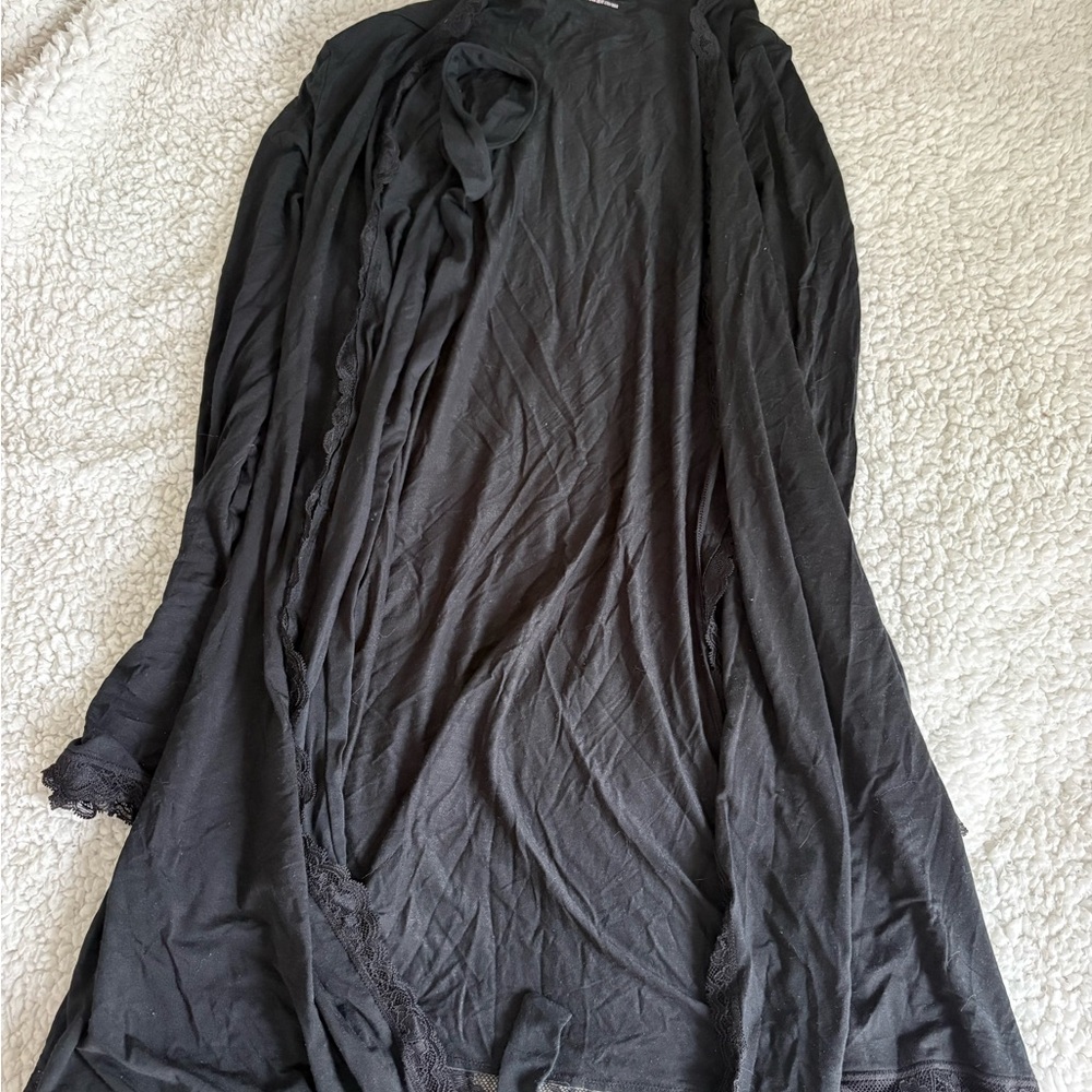 Victoria's Secret Black Lace-Trim Sleep Top